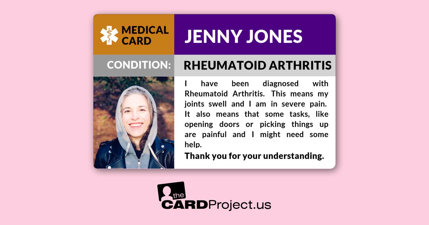 Rheumatoid Arthritis Photo ID Card (FRONT)